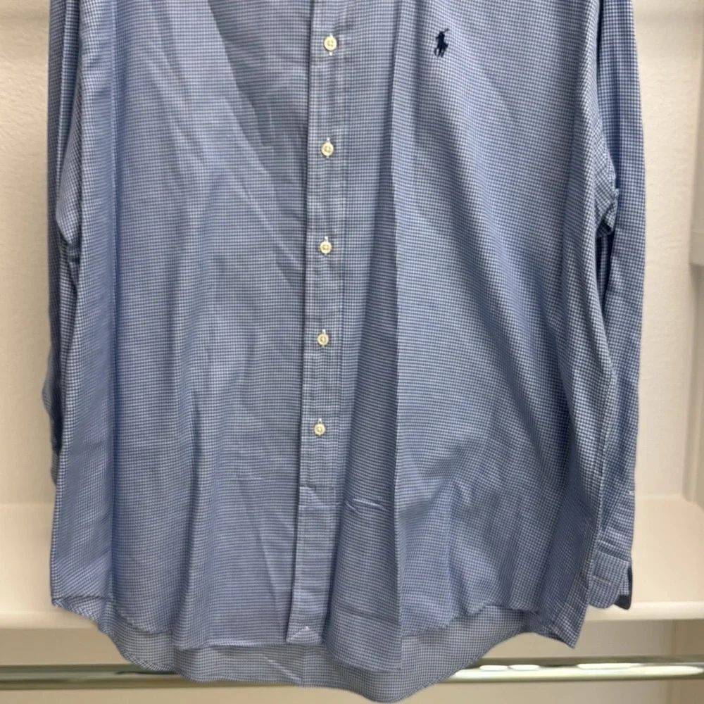 Polo by Ralph Lauren Lowell Sport XL Long Sleeve Button Down‎ Blue Check Shirt